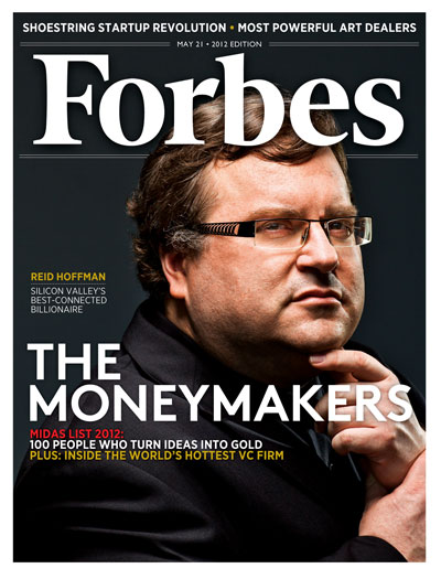 Reid Hoffman pe coperta revistei Forbes