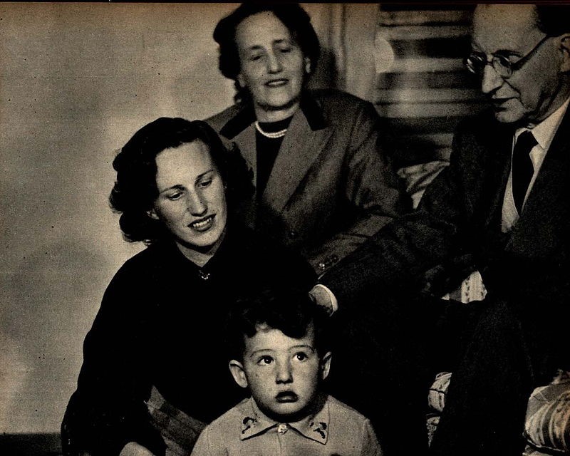 The family of Alcide De Gasperi in 1951