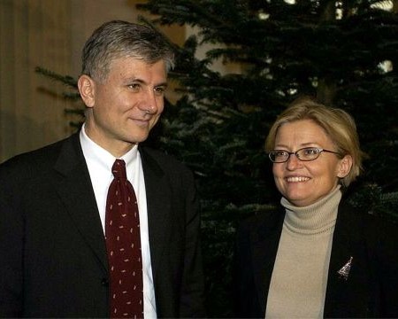 Anna Lindh with Prime Minister of Serbia, Zoran Đinđić, Stockholm, March 2003