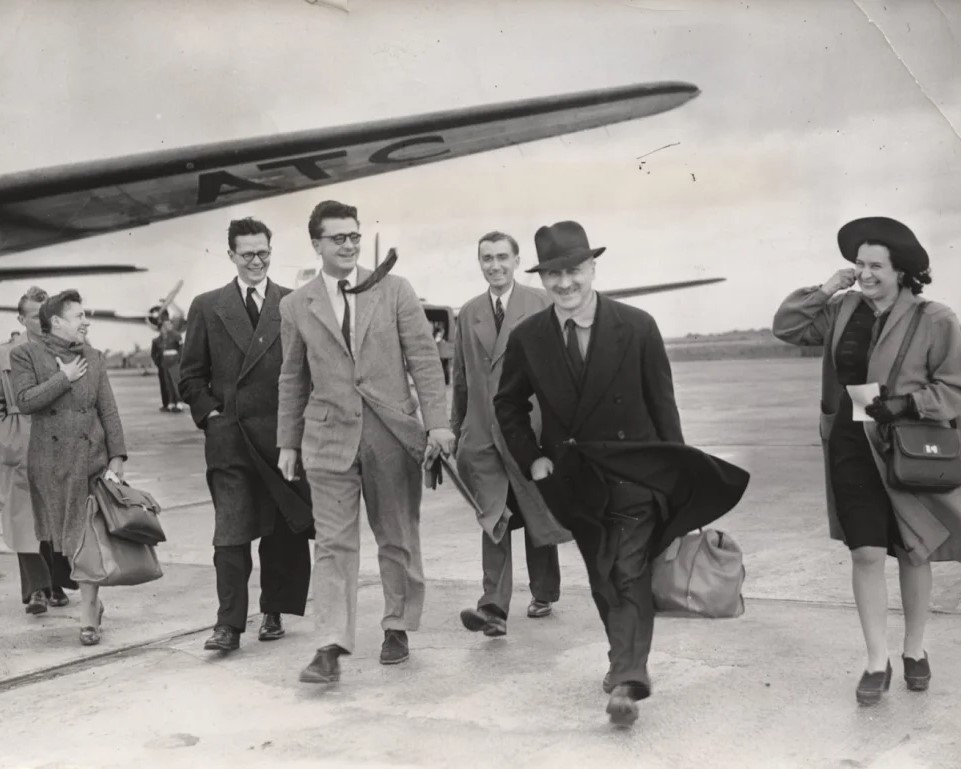 Jean Monnet arriving back from the United States, 1945