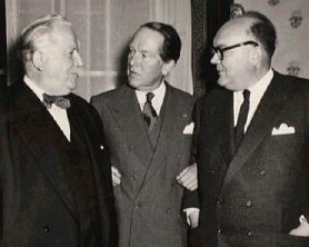 (left to right) The ministers Bech (Luxembourg), Beyen (Netherlands) and Spaak (Belgium)