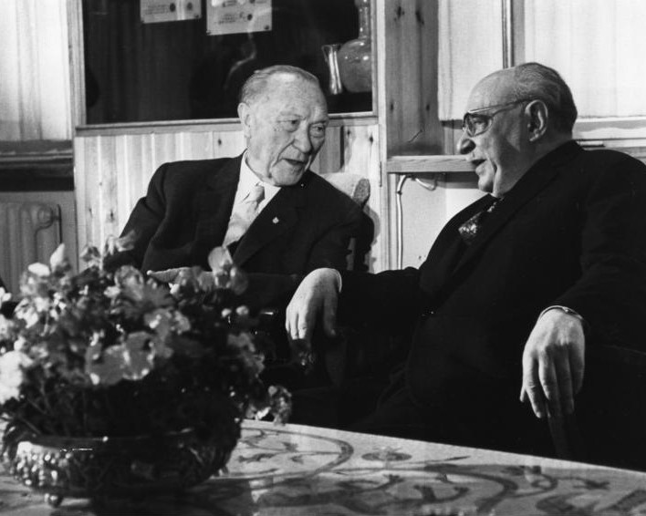 Konrad Adenauer with Israeli President Zalman Shazar, 1966