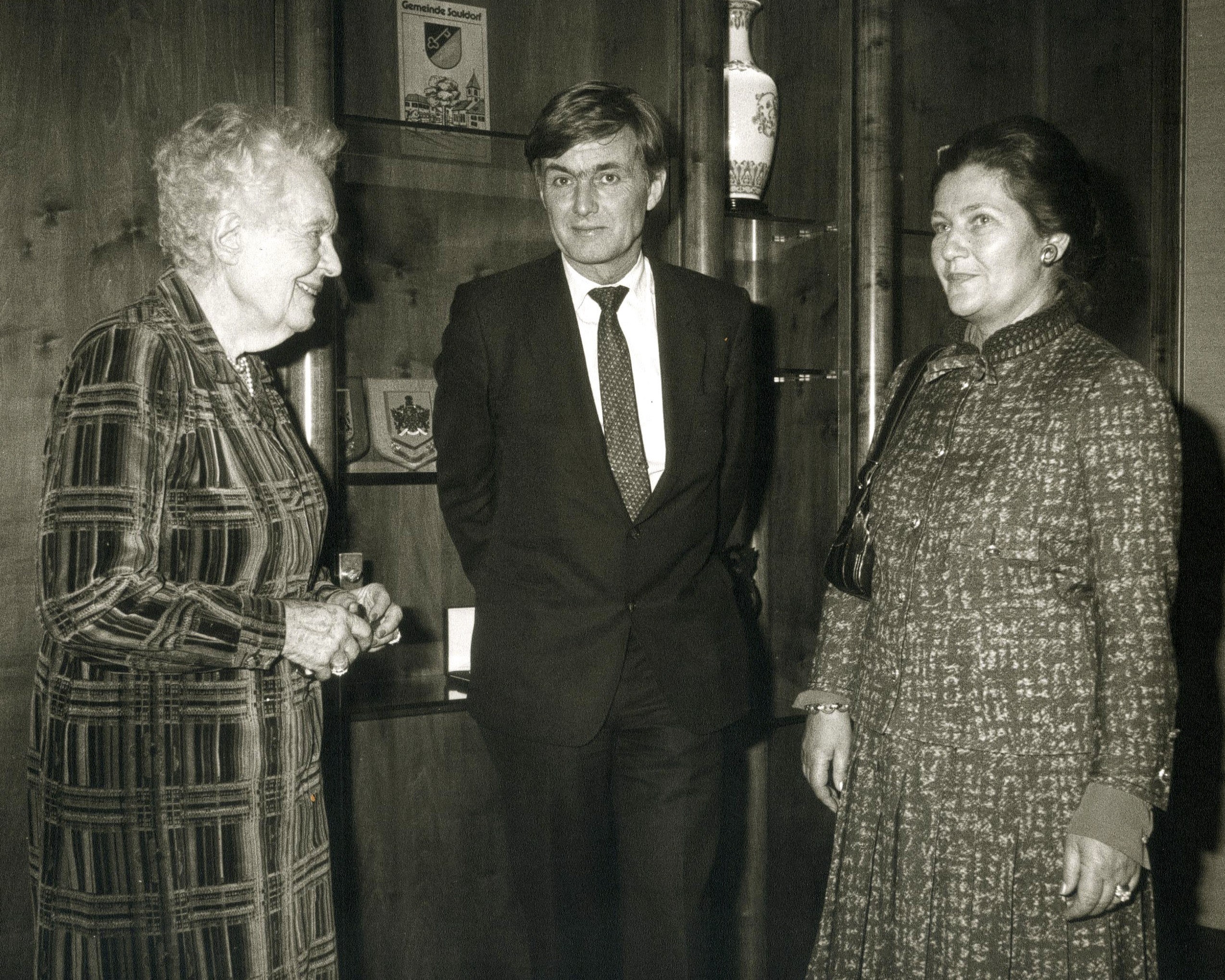 Louise Weiss, Piet Dankert, Simone Veil, the European Parliament, 1982